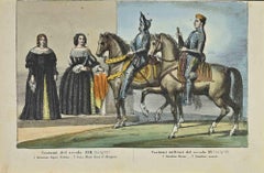 Kostüme des 17. Jahrhunderts – Lithographie – 1862