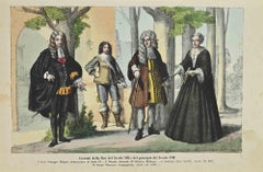 Antique Costumes of the 17th century - Lithograph - 1862