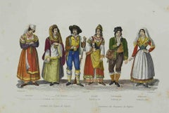 Antique Costumes of the Reign of Naples - Etching - 19th Century