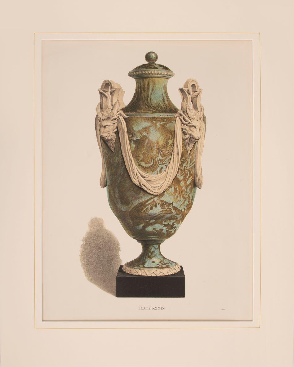 “Crystaline Agate” Vase with four handles. Pl. XXXIX