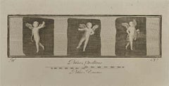 Cupido in tre cornici - Acquaforte - XVIII secolo