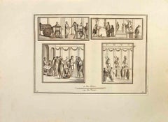 Antique Daily Life In The Roman Empire - Etching - 18th Century