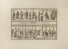 Antique Daily Life In The Roman Empire - Etching - 18th Century