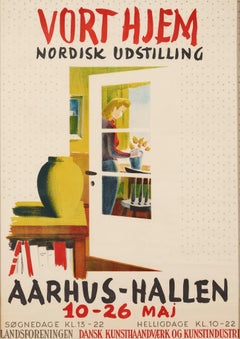 Retro Danish Society of Arts and Crafts: 'Vort Hjem', "Our Home" poster, c. 1950