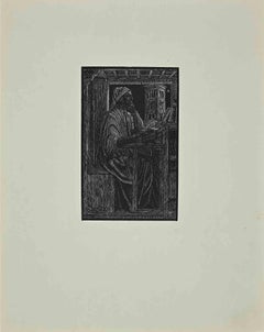 Dante - Original Woodcut by Adolfo de Karolis - Early 20th Century