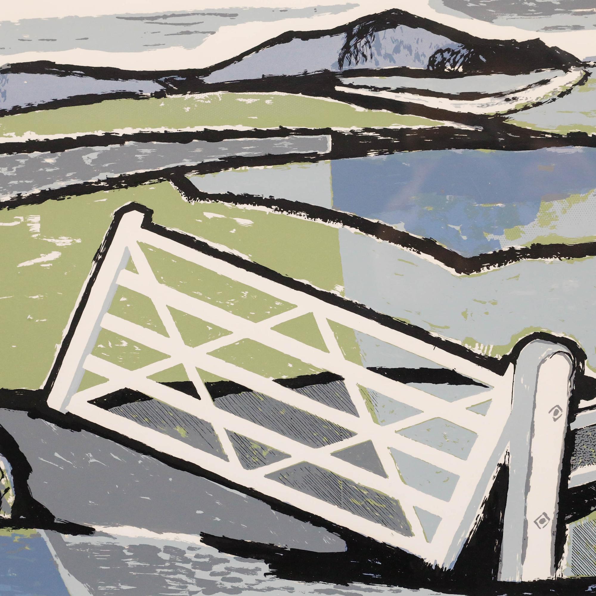 David Bethel (1923-2006) - Framed 20th Century Serigraph, White Gate For Sale 1