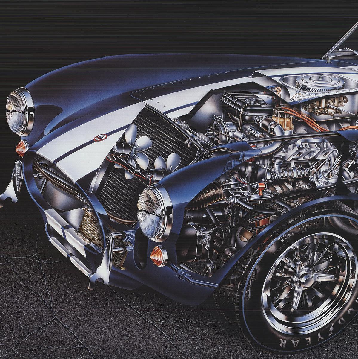 David Kimble '1965 Shelby 427 Cobra Cutaway' 1999- Offset Lithograph For Sale 1
