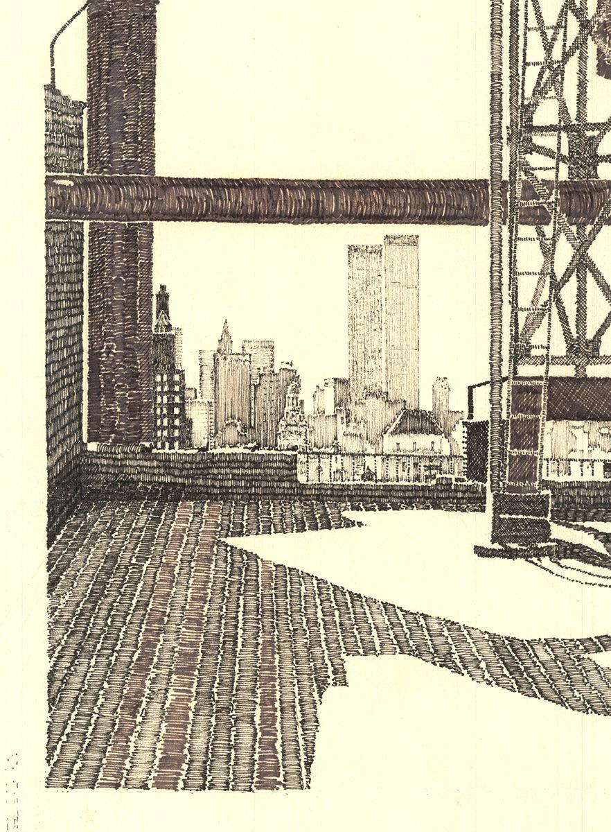 David Lingwood 'View from the Terrace' 1977- Etching- Signed For Sale 2