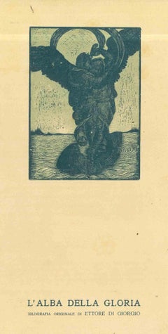 Dawn of Glory, gravure sur bois d'Ettore di Giorgio, début du XXe siècle
