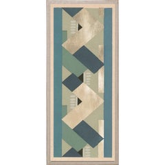 Deco Palms no. 2, gold leaf, framed