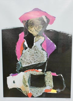 Decorative, abstract lithograph, signed and numbered, 67/90, MANRIQUE.