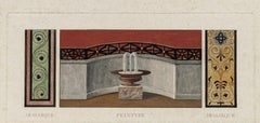 Antique Decorative Frieze - Original Etching on Paper - 1850s