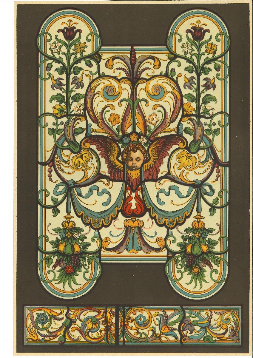 Unknown Abstract Print - Decorative Motifs German Renaissance  - Lithograph - 20th Century