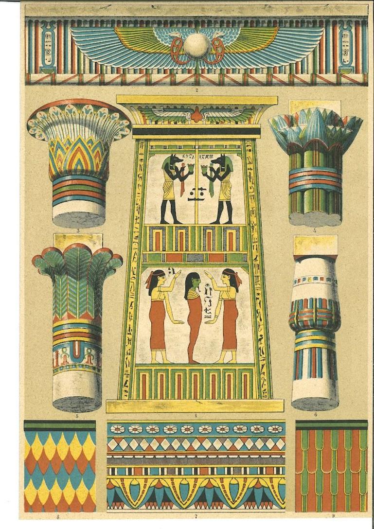 Print di Unknown - Motivi decorativi del Rinascimento egiziano - Cromolitografia - Inizio XX secolo