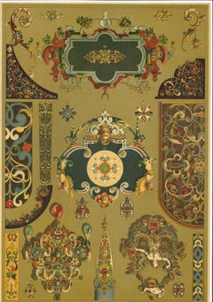 Decorative motifs of the German Renaissance -l Chromolithograph - 20th Century