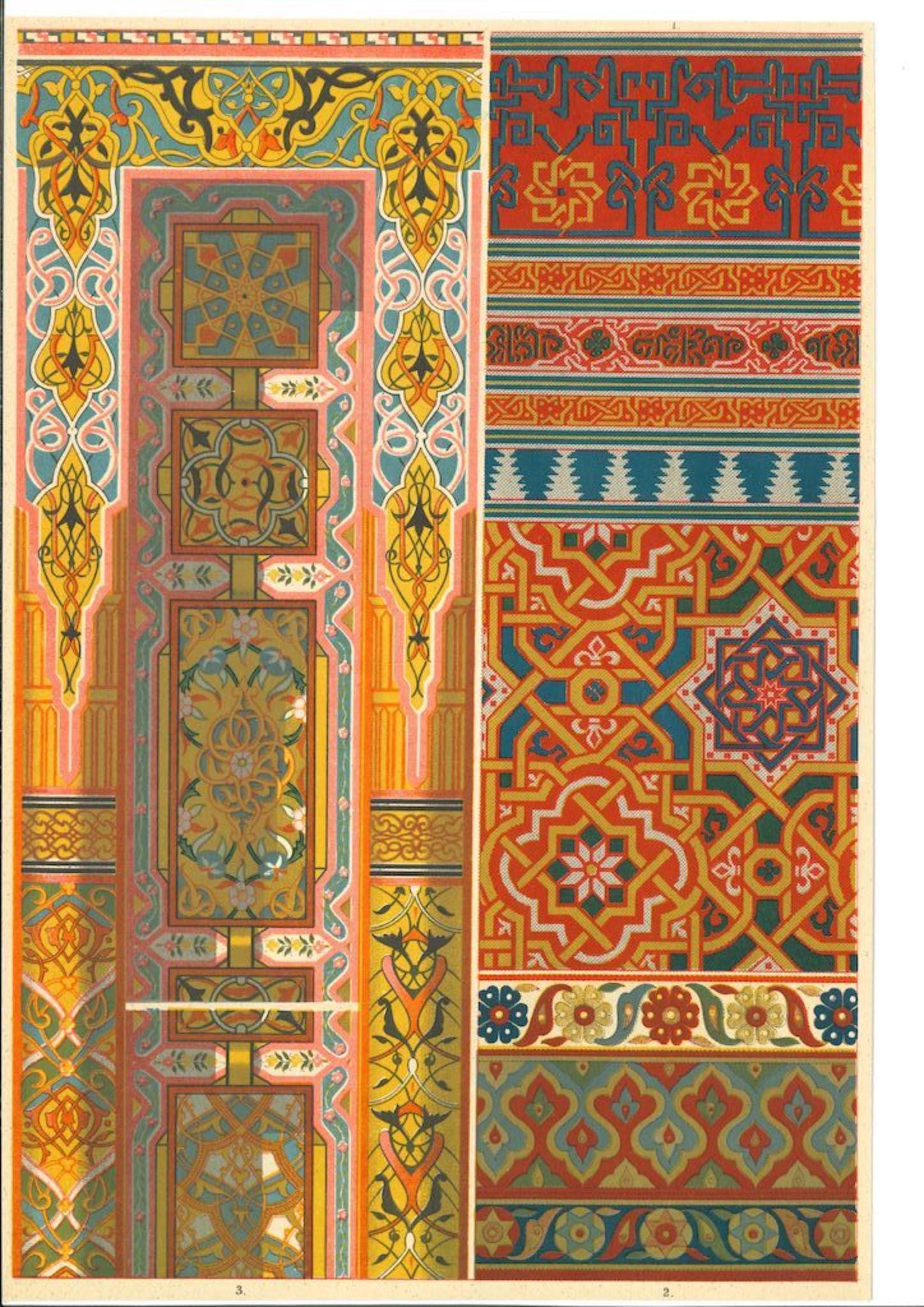 Unknown Figurative Print - Decorative Motifs  - Original Chomolithograph - Early 20th Century