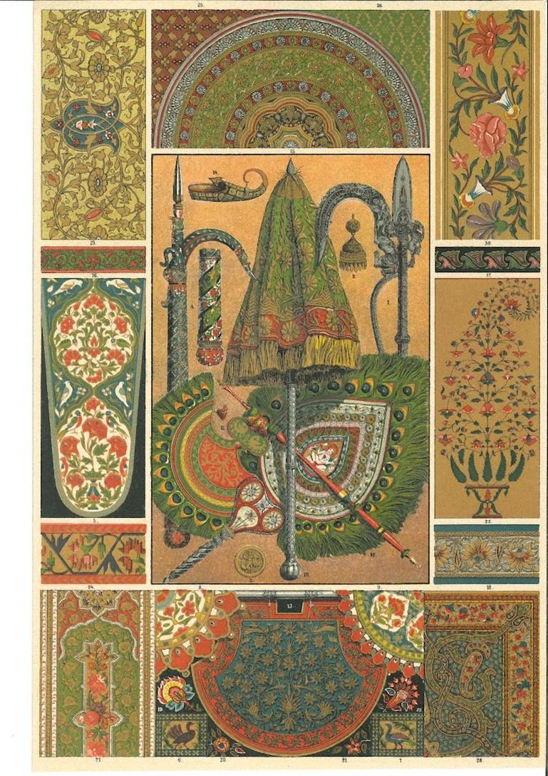 Unknown Print - Decorative Motifs - Original Chromolithograph - Early 20th Century