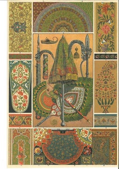 Decorative Motifs - Original Chromolithograph - Early 20th Century