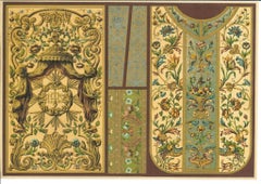 Antique Decorative Motifs  - Original Lithograph - Early 20th Century