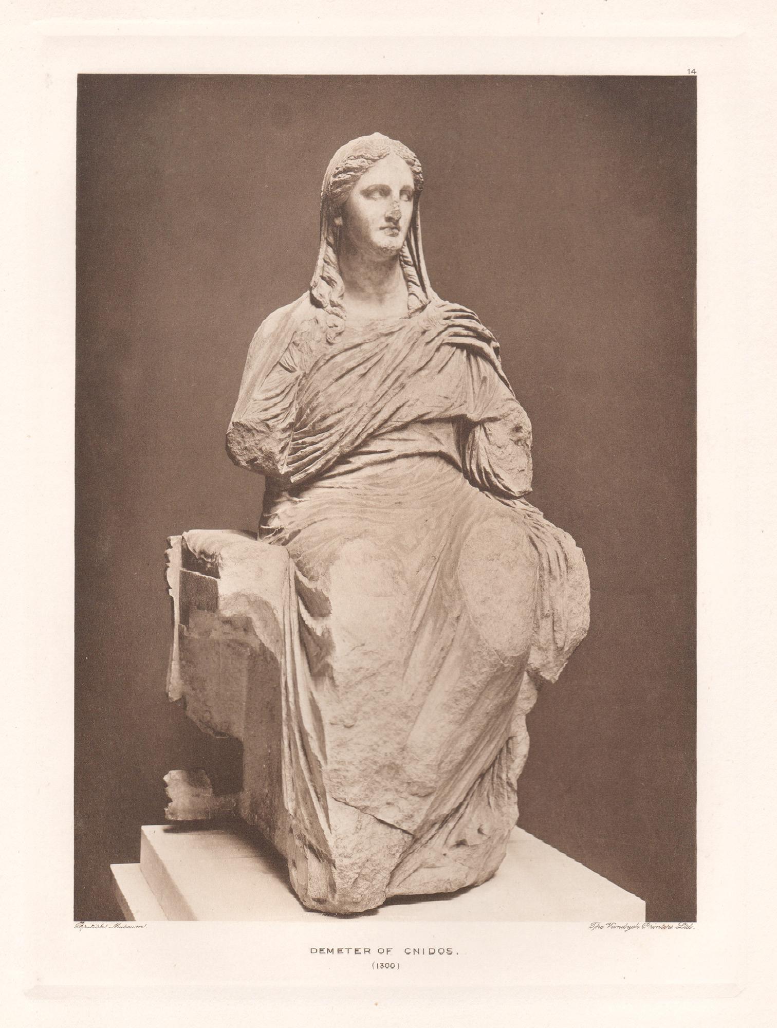 Déméter de Cnide British Museum Sculpture classique romaine photogravure