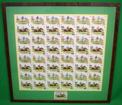 "Derby Day" 48 Framed Playing Cards/ Jockey/ Horse Racing"