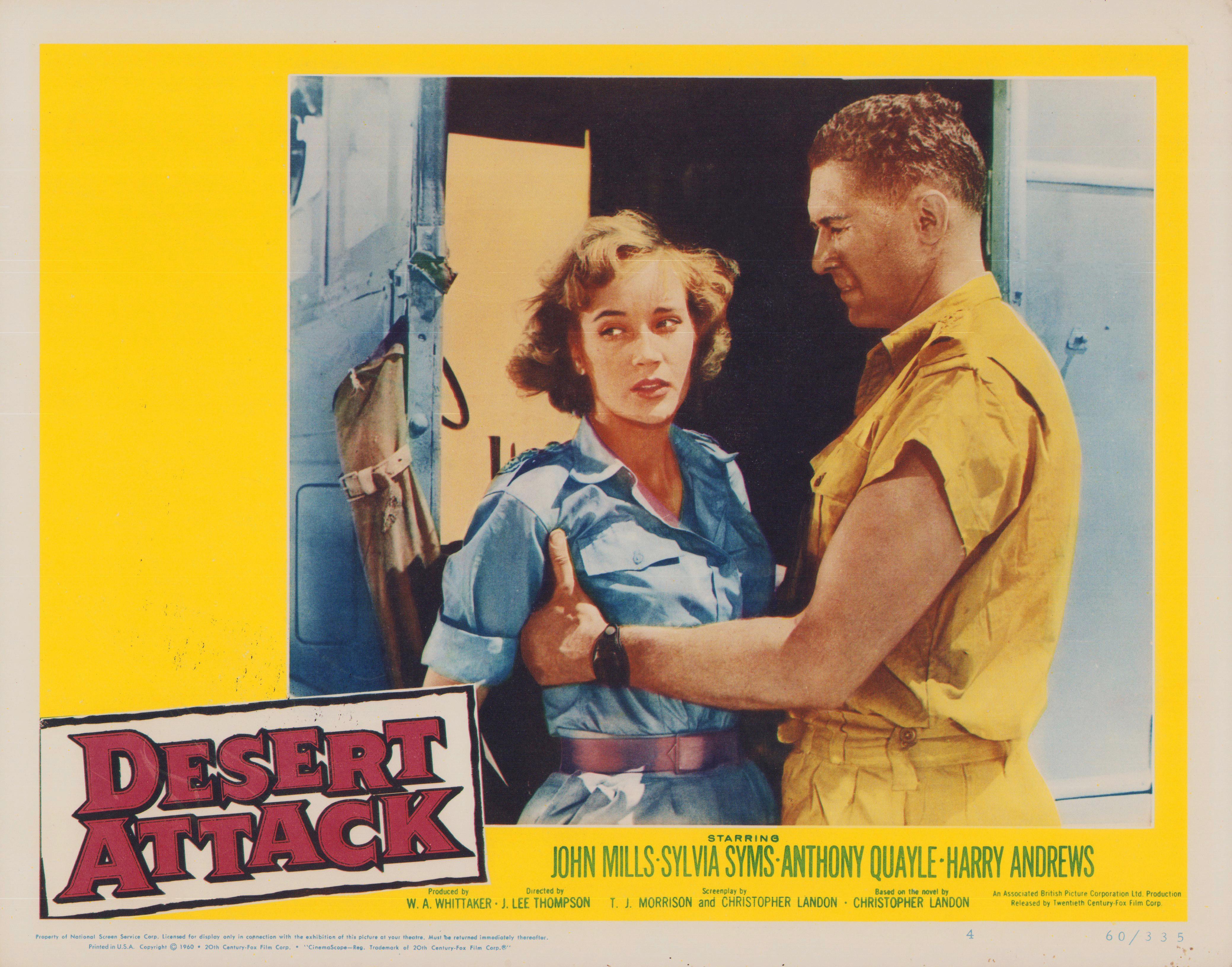 Unknown Abstract Photograph – „Desert Attack, aka Ice Cold in Alex“, Lobby Card, USA 1958