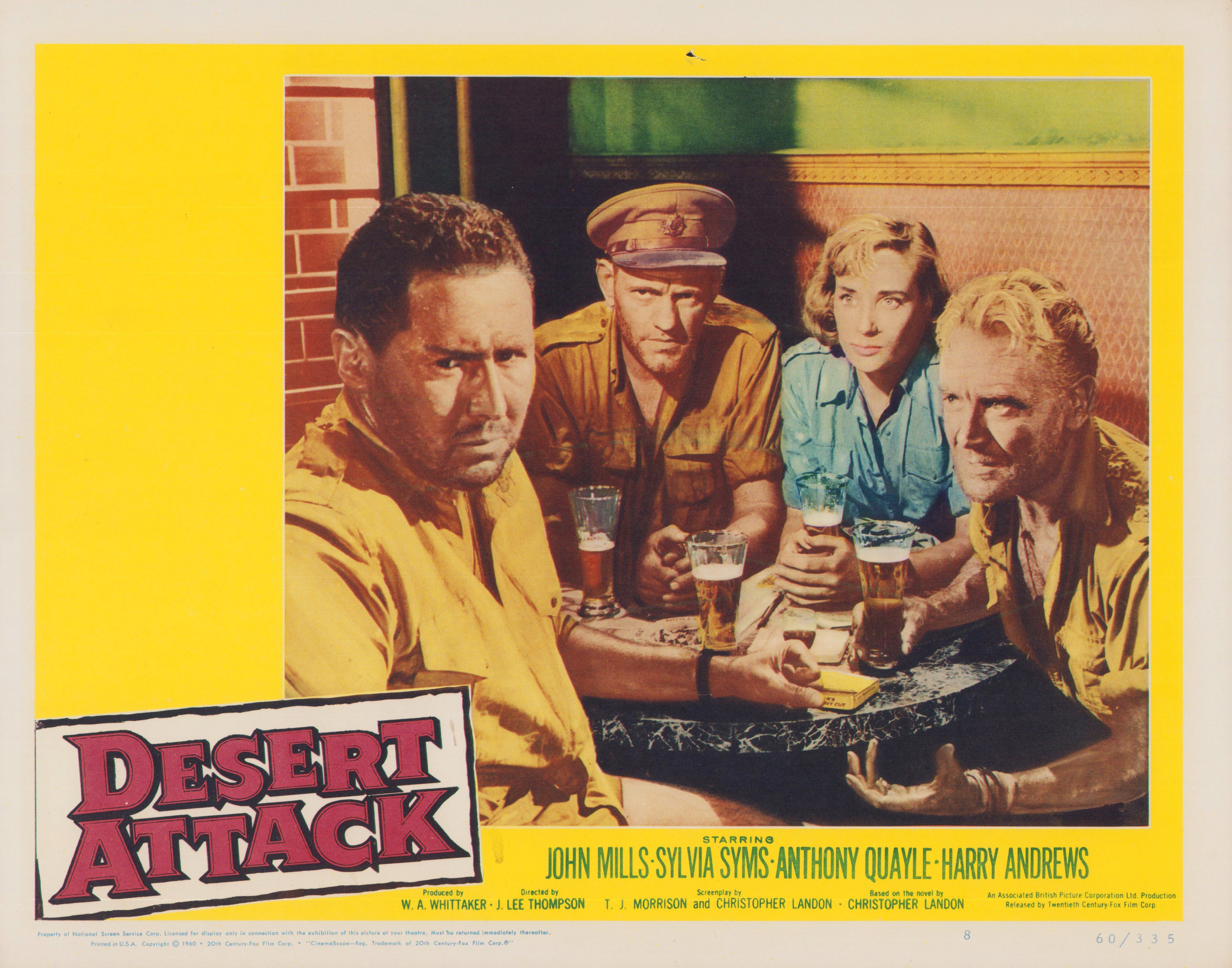 Unknown Abstract Photograph – „Desert Attack, aka Ice Cold in Alex“, Lobby Card, USA 1958