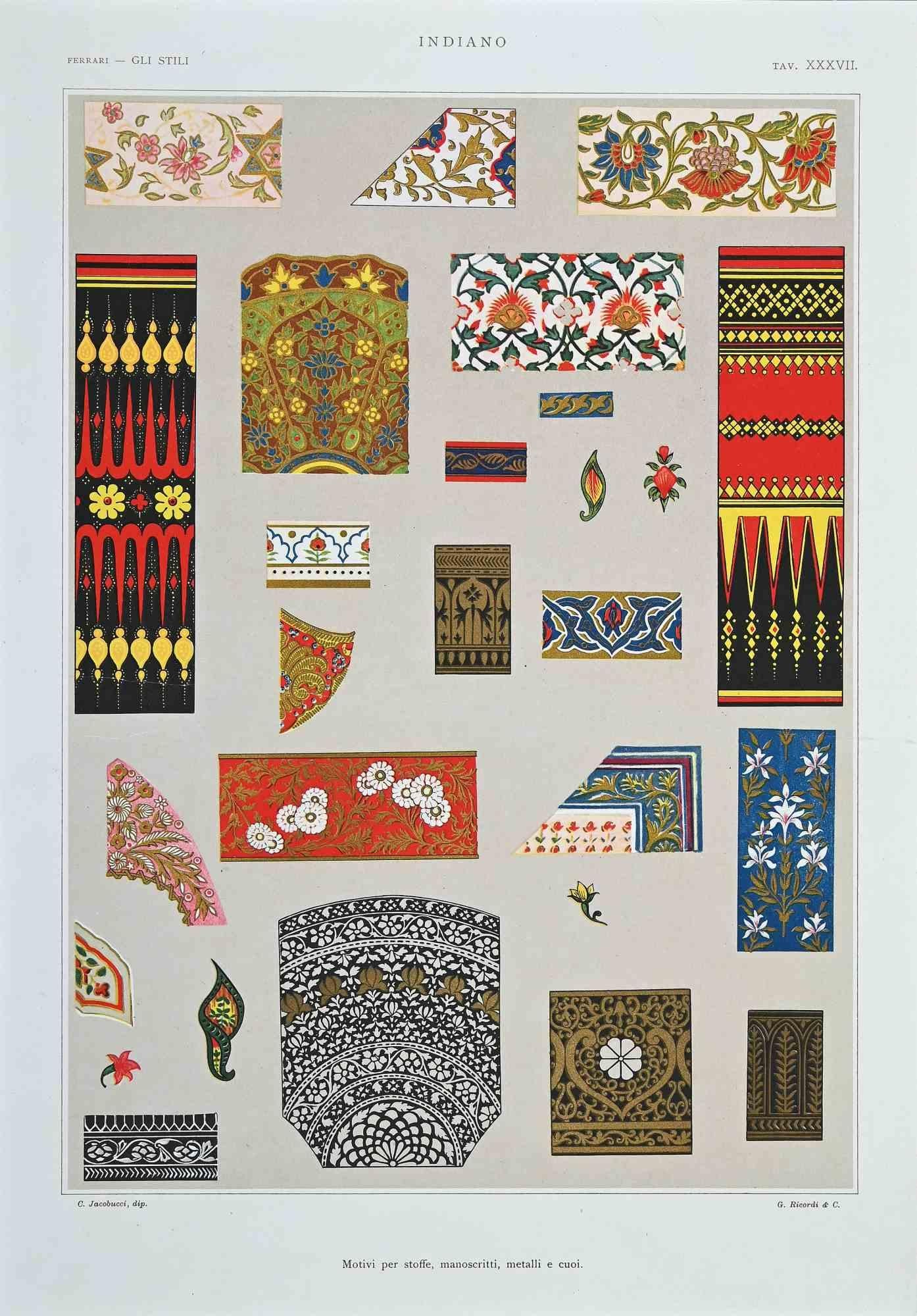 Designs for Fabric - Original Lithograph - Early 20th Century