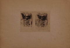 Devil - Original Etching on Paper - 20th century
