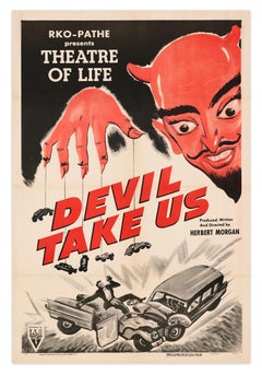 Devil Take Us, Hot rod, racing film poster, 1952