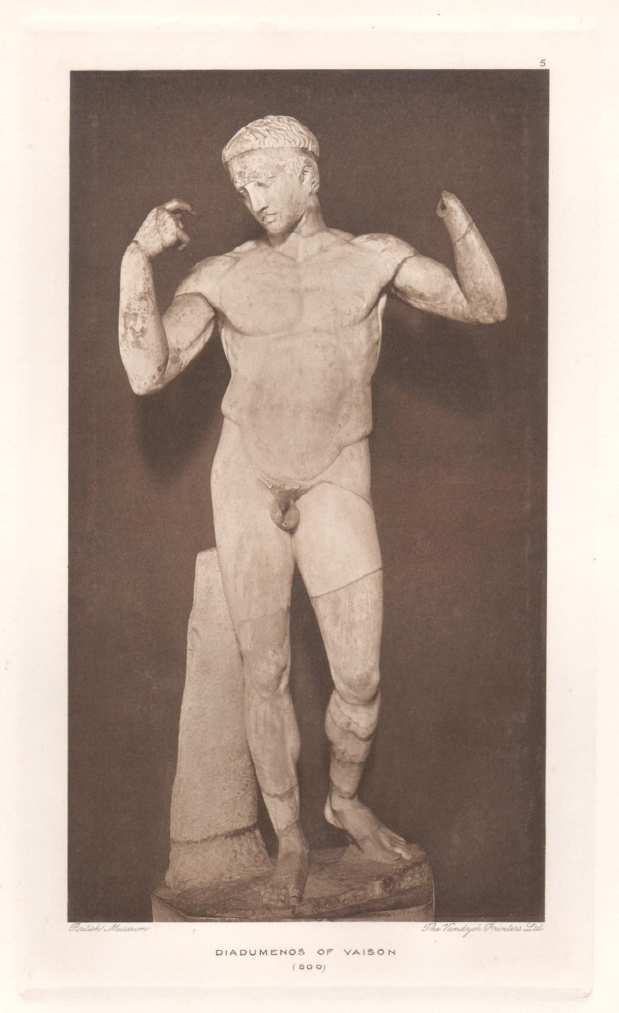 Diadumenos de Vaison, photogravure d'antiquités romaines du British Museum