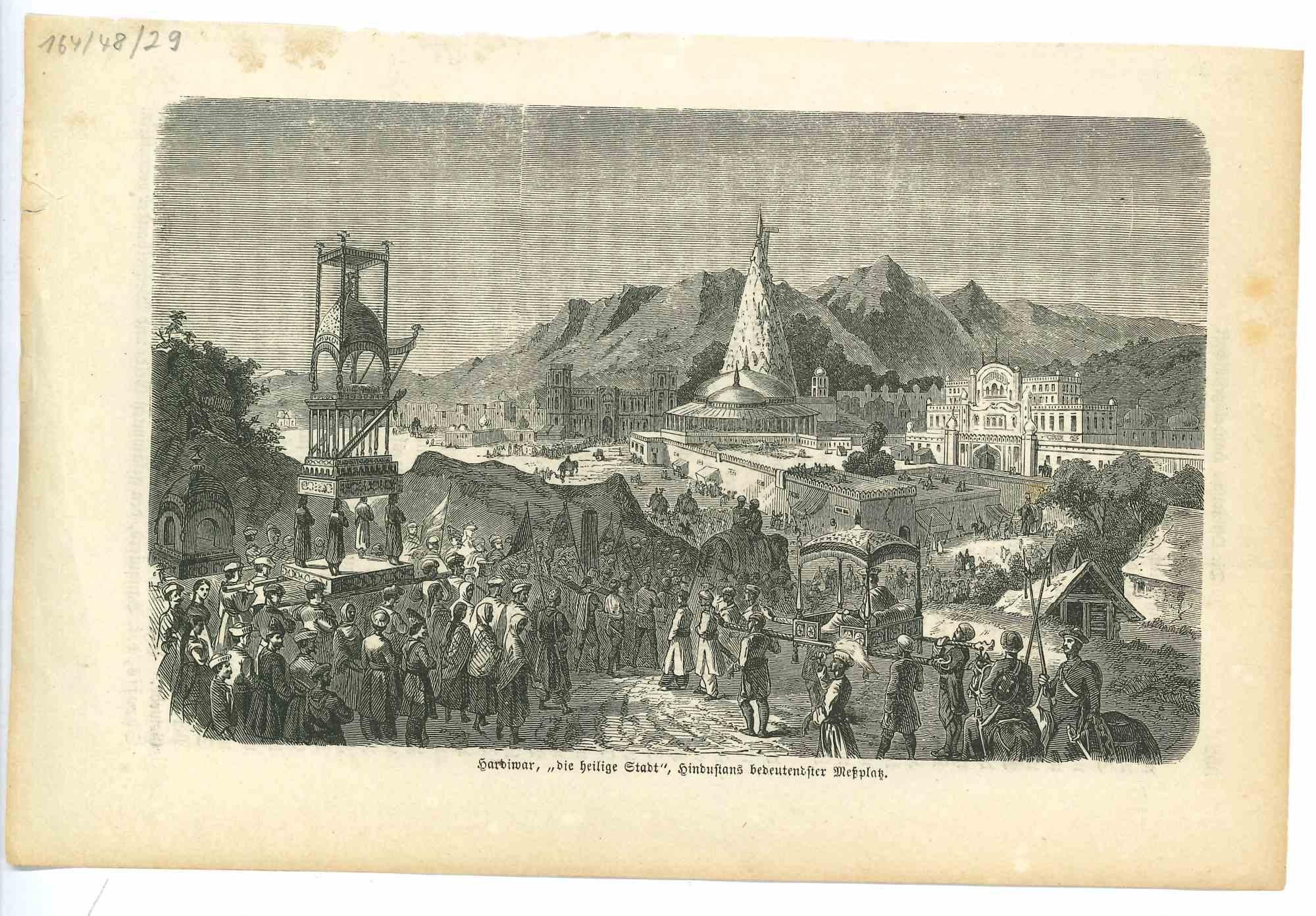 Die Heilihe Stadt - Original Lithograph - Mid-19th Century