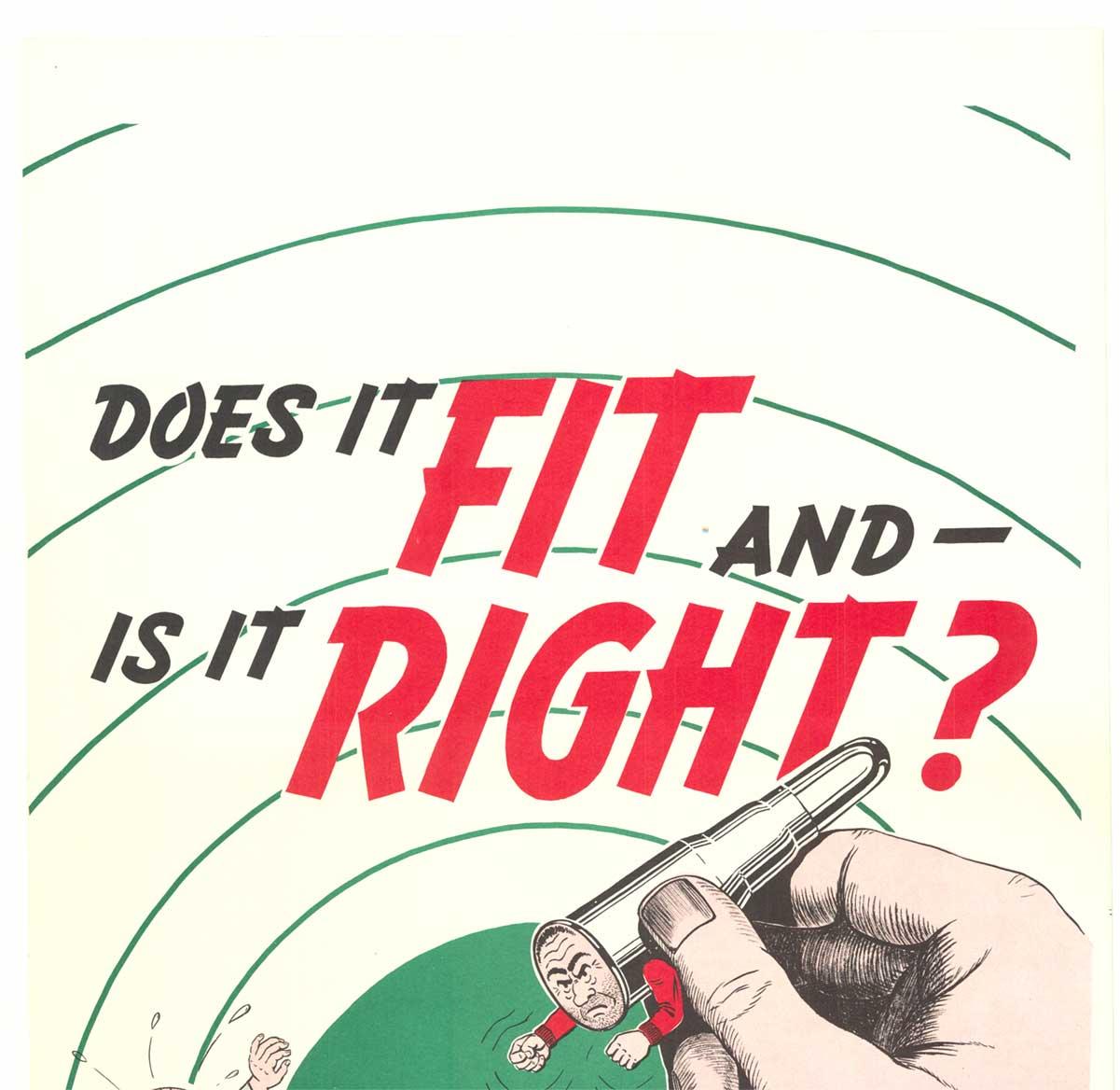Does it FIT and is it RIGHT?  NRA original Gun Safety rare poster - American Modern Print by Unknown