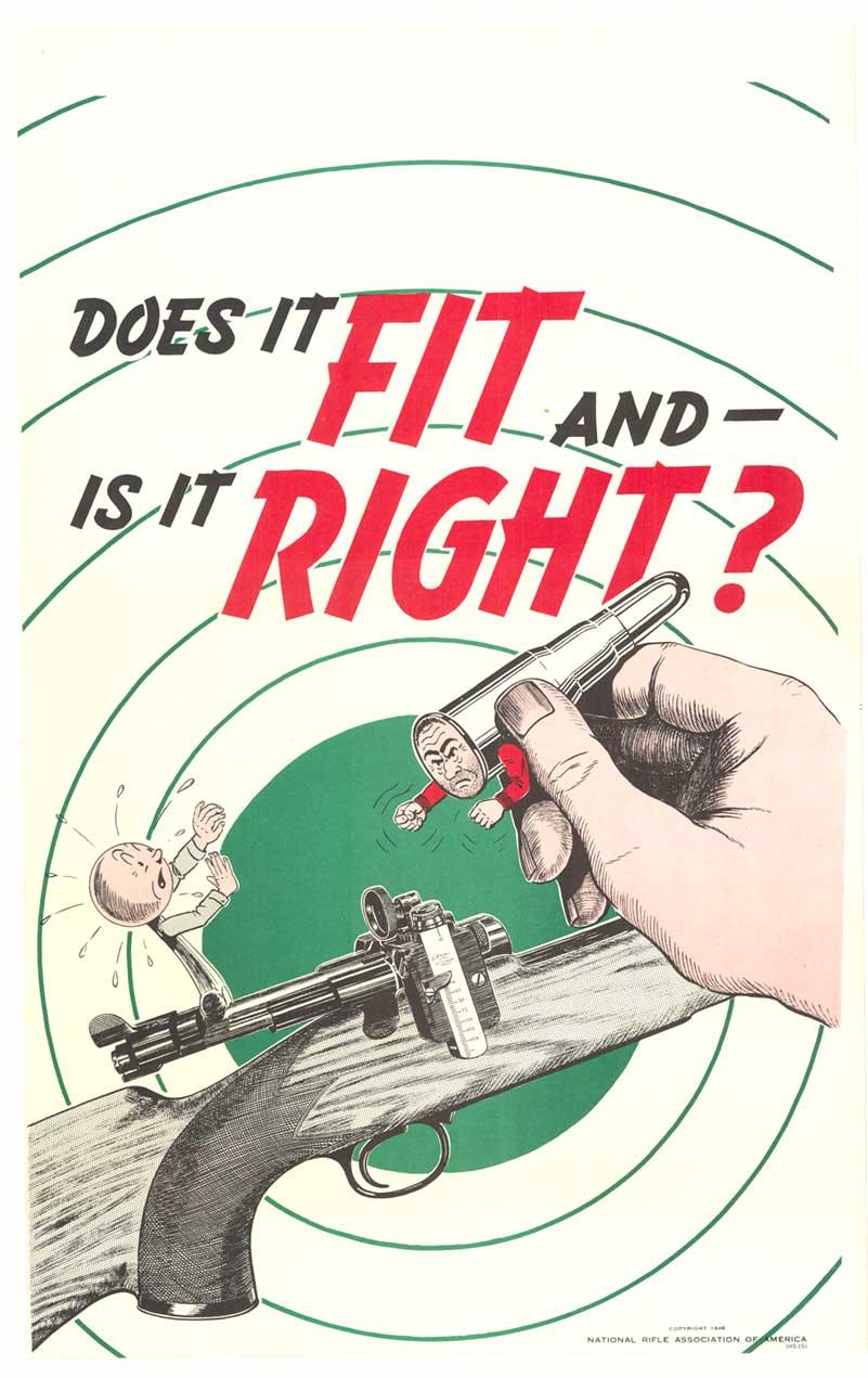 Does it FIT and is it RIGHT?  NRA original Gun Safety rare poster