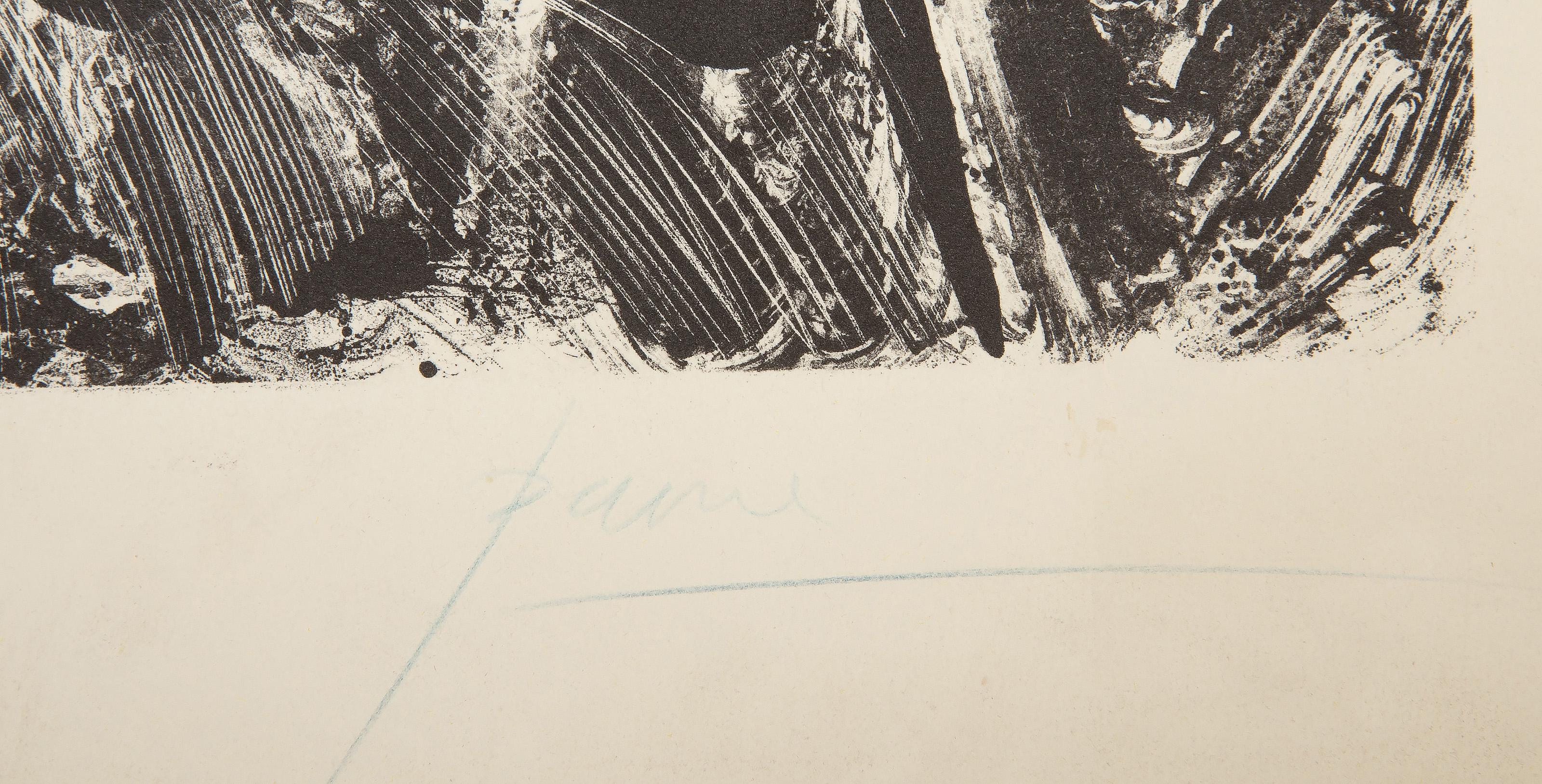 Donna, litografia surrealista di Peters Paone - Print di Peter Paone