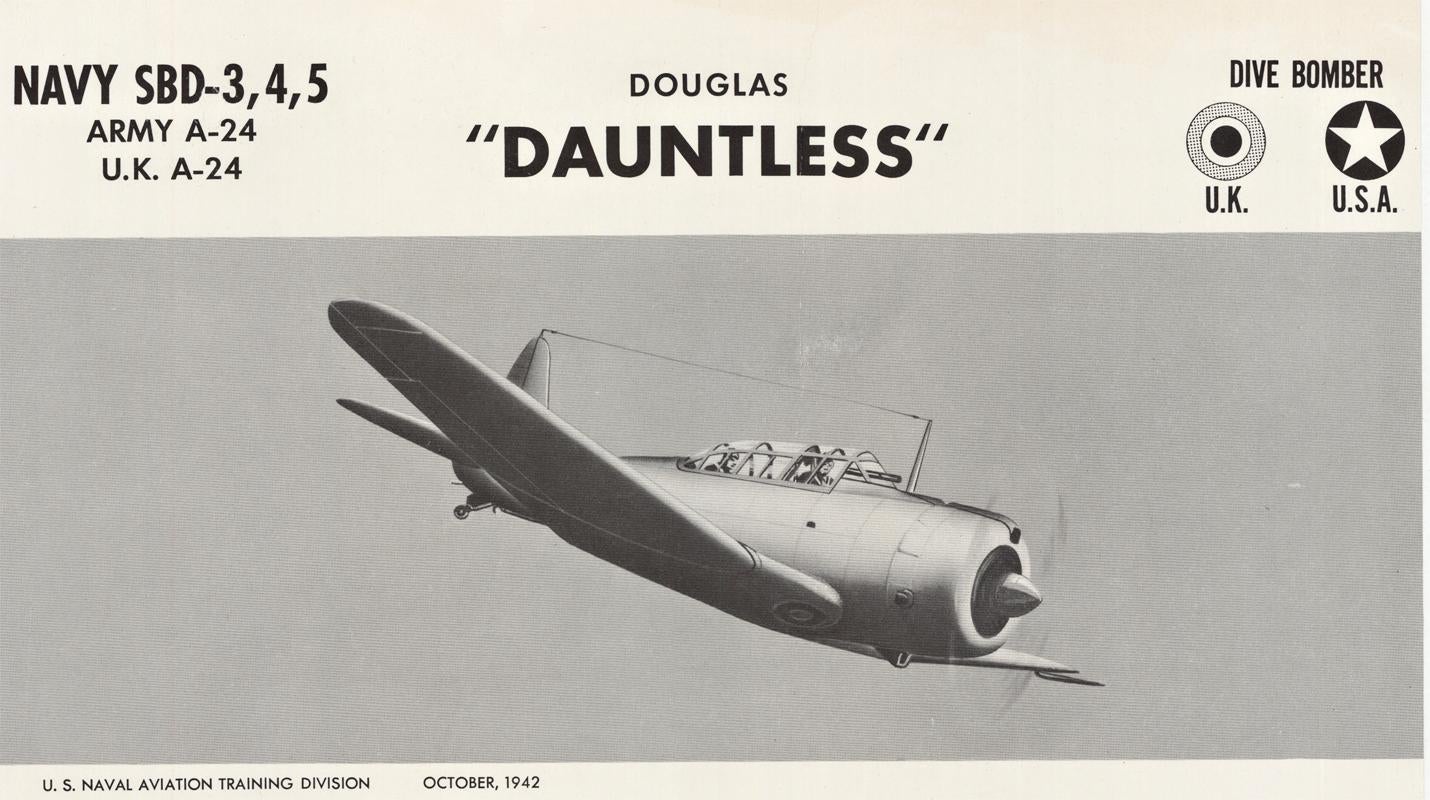 Douglas Dauntless Dive Bomber original World War Two restricted original poster - Print by Unknown