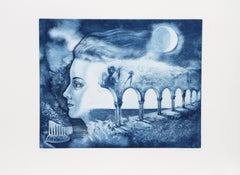 Sueño, aguafuerte surrealista de Hank Laventhol