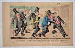 Drunkards - Original Lithograph - 1880