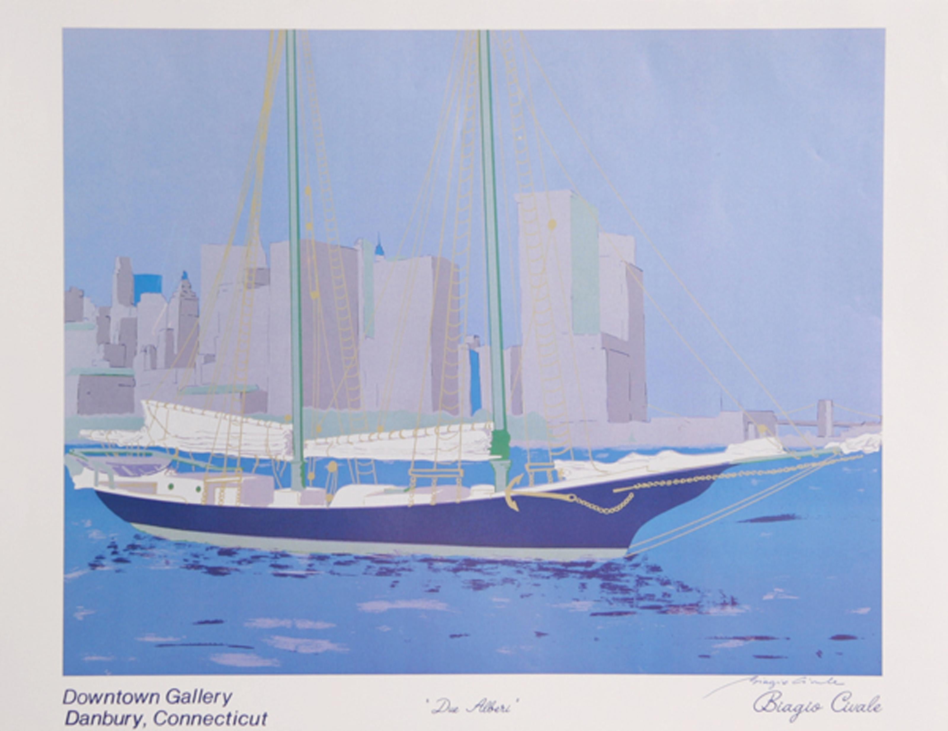 Du Alberi (two masts) Poster, Modern Poster by Biagio Civale - Print by Unknown