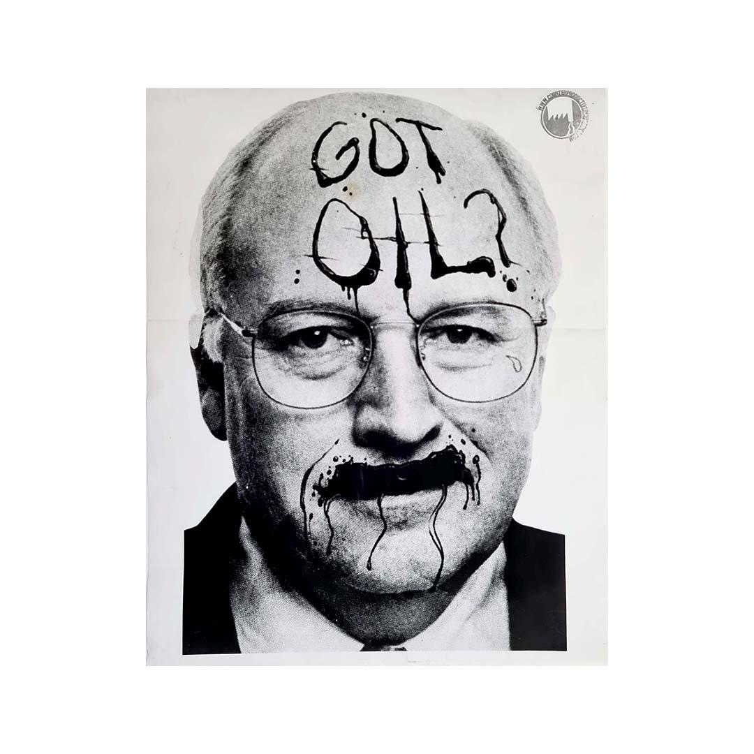 Early 2000 satyrical poster of Dick Cheney - Iraq Anti-War Political - Bush - Print by Unknown