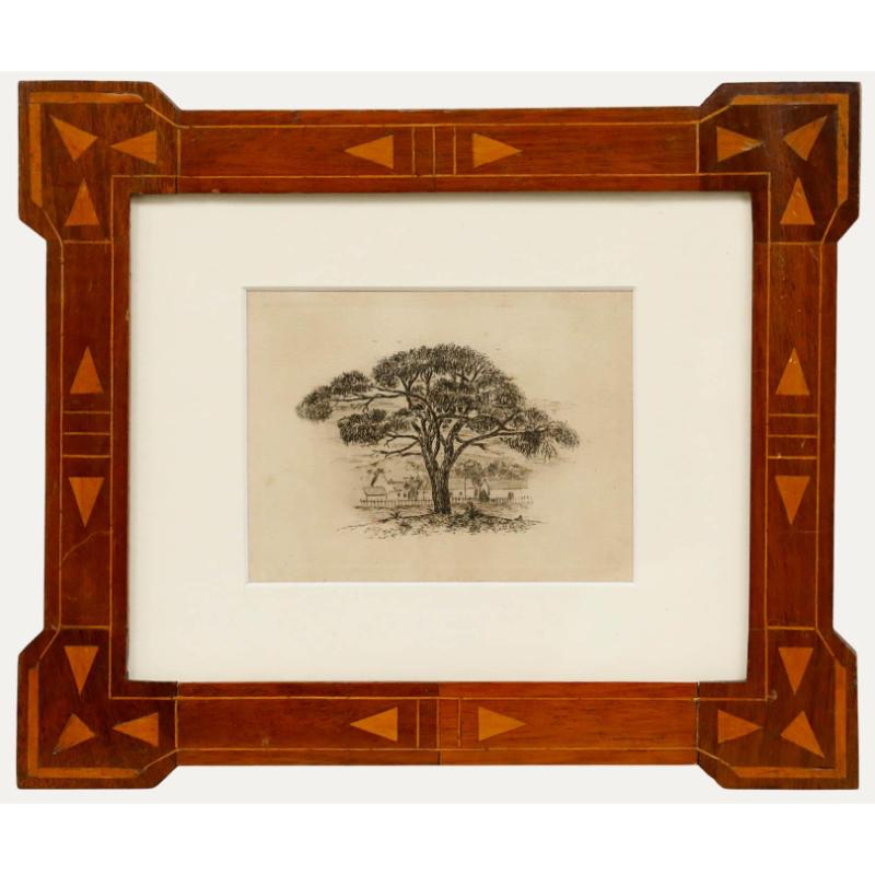 Landscape Print di Unknown - Acquaforte dei primi del Novecento - Un albero possente