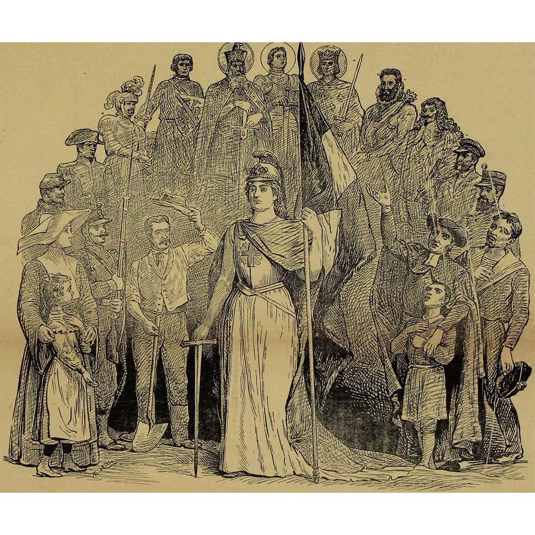 Early 20th-century french propaganda poster : The Stateless… Here is the Enemy! For Sale 1