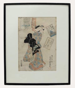 Japanischer Holzschnitt des frühen 20. Jahrhunderts – Geisha