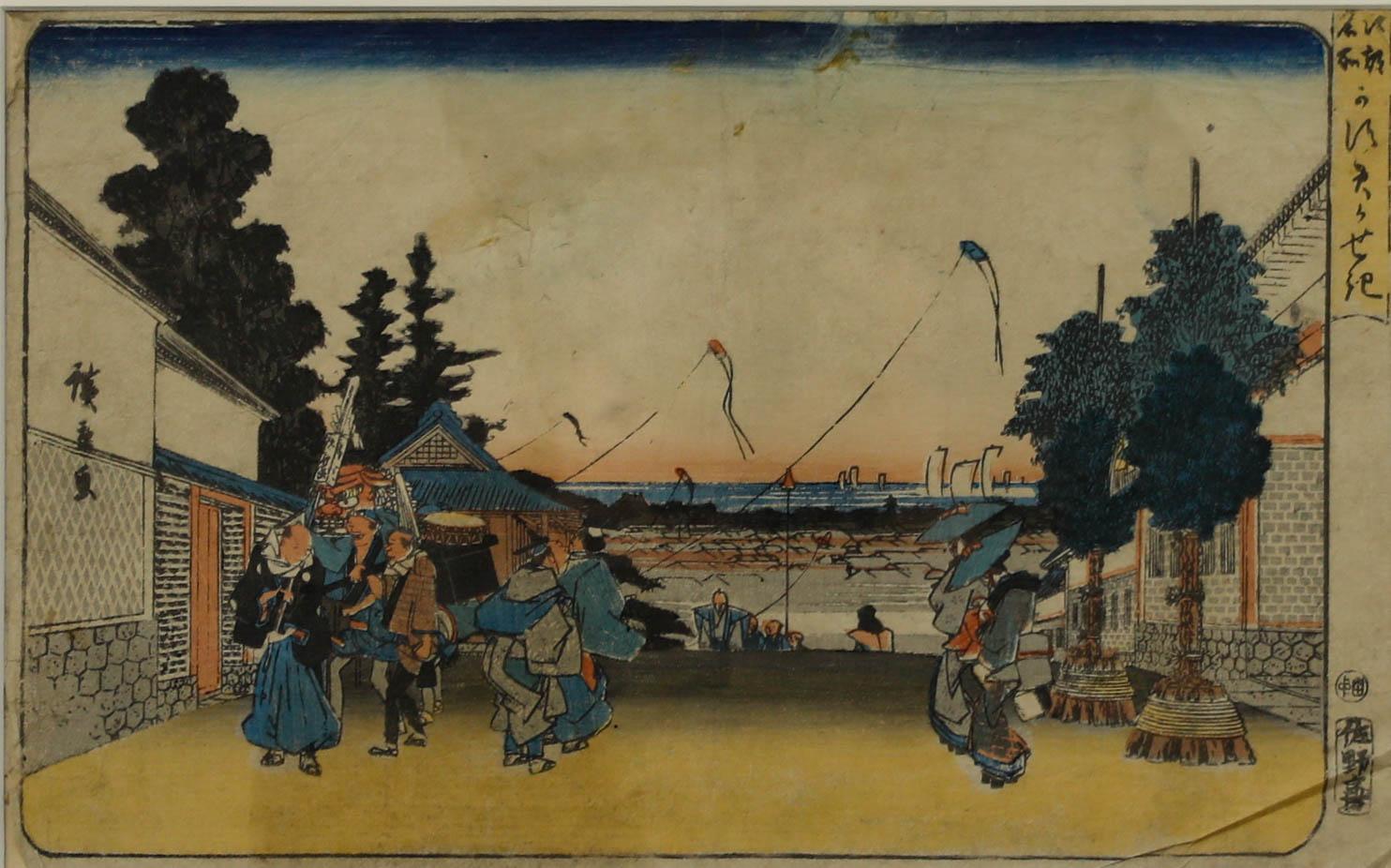 Early 20th Century Japanese Woodblock - The Seafront - Print by Unknown