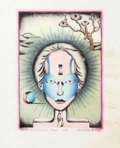 La Terra non è che una piccola palla, acquaforte surrealista di Douglas C. Backhaus