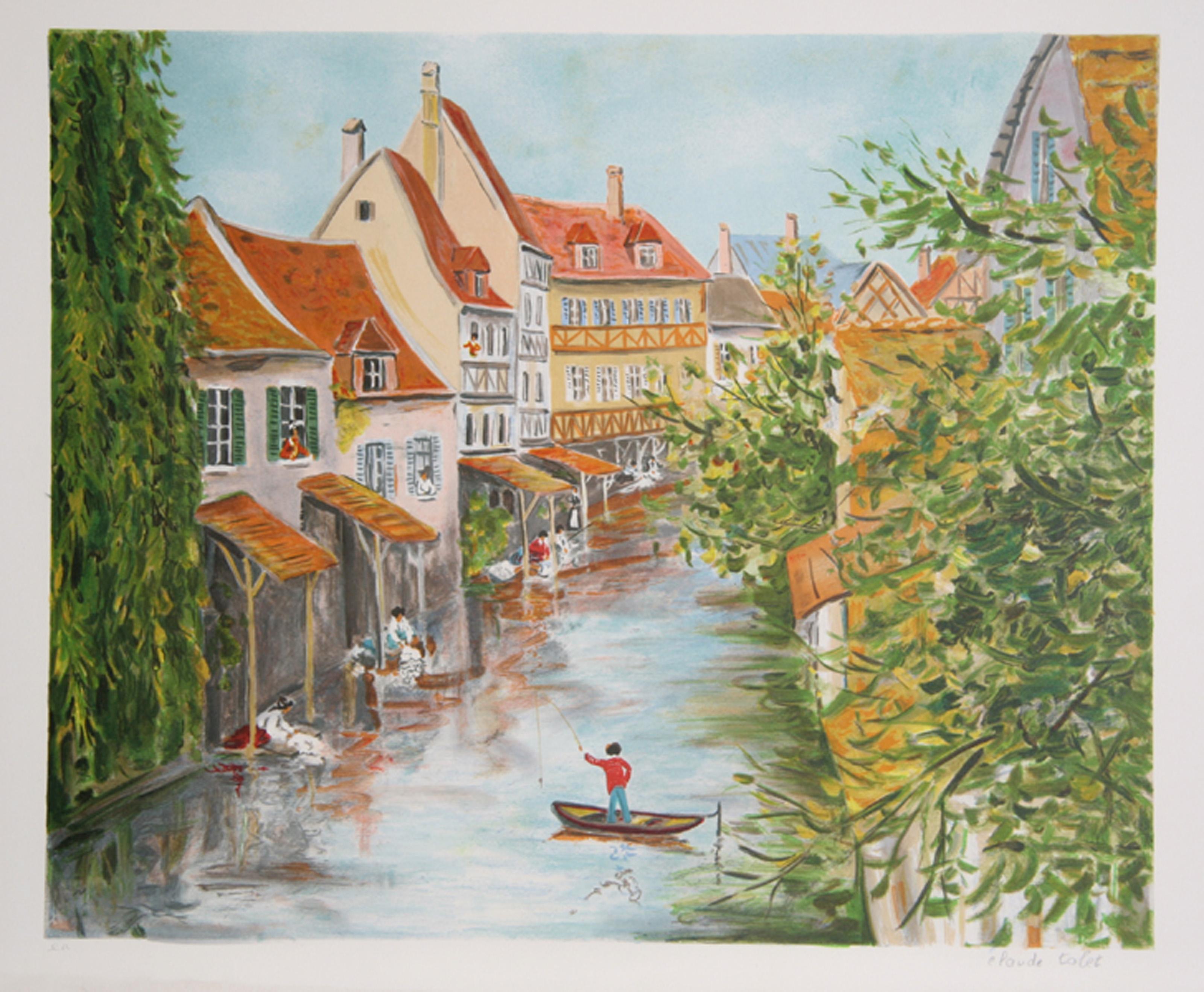 Claude Tabet, francés (1924 - 1979) - Eau Claire. Técnica: Litografía, firmada y numerada a lápiz, Edición: 250, EA, Tamaño: 55,88 x 74,93 cm (22 x 29,5 pulg.)