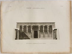 Antique Edfou (Apolllinopolis Magna.)  / Elevation du Portique du Grand Temple