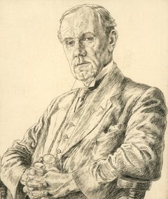 Edgar Holloway (1914-2008) - Framed Etching, Portrait of a Gentleman