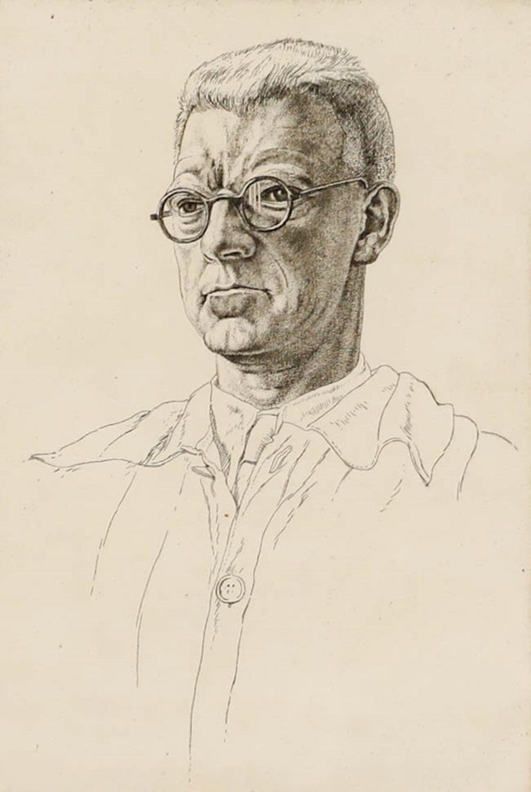 Edgar Holloway (1914-2008) - FramedEtching, Portrait of Alec Buckels (1892-1972) - Print by Unknown