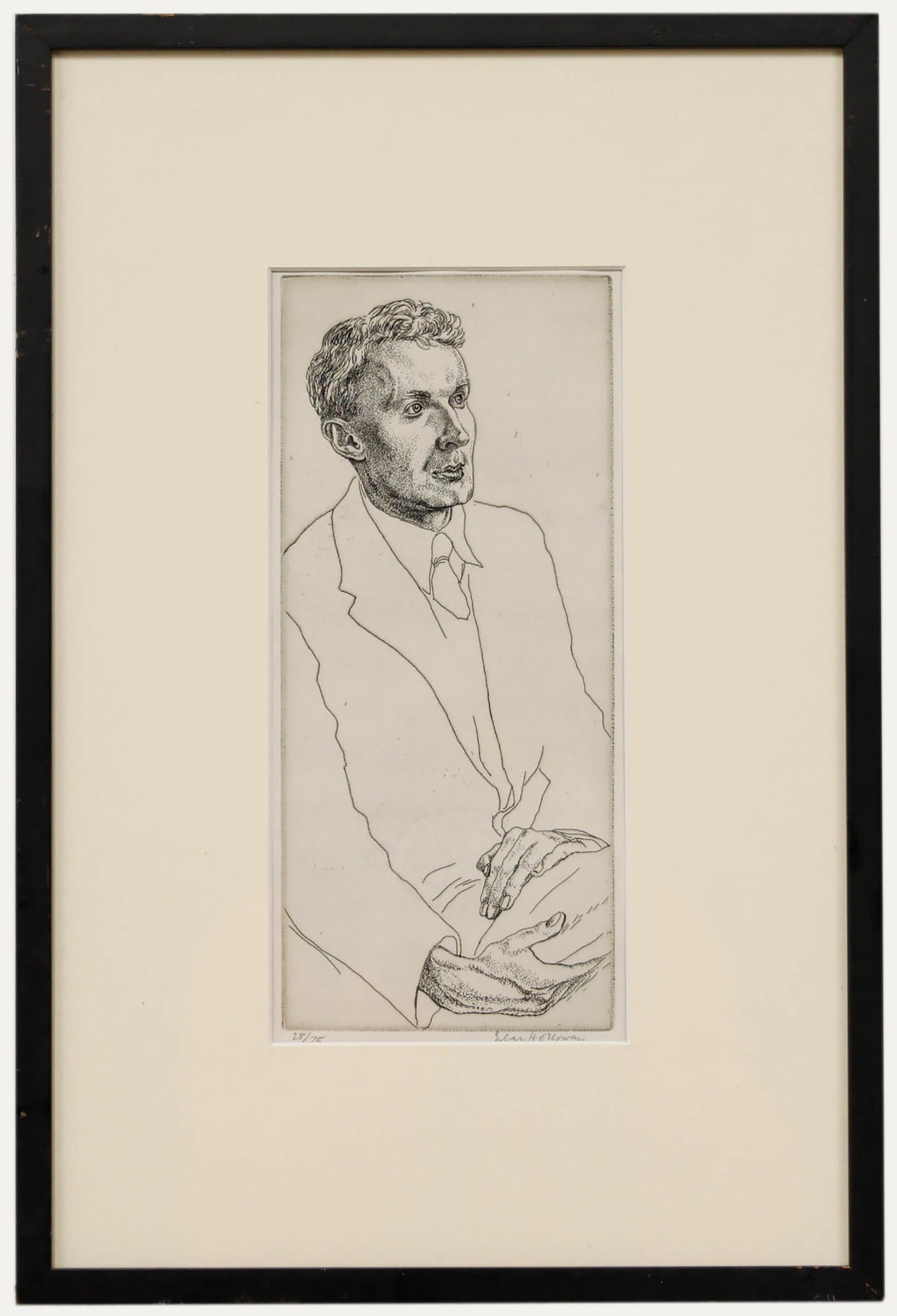 Edgar Holloway (1914-2008) - Mid 20th Century Etching, Stephen Spender